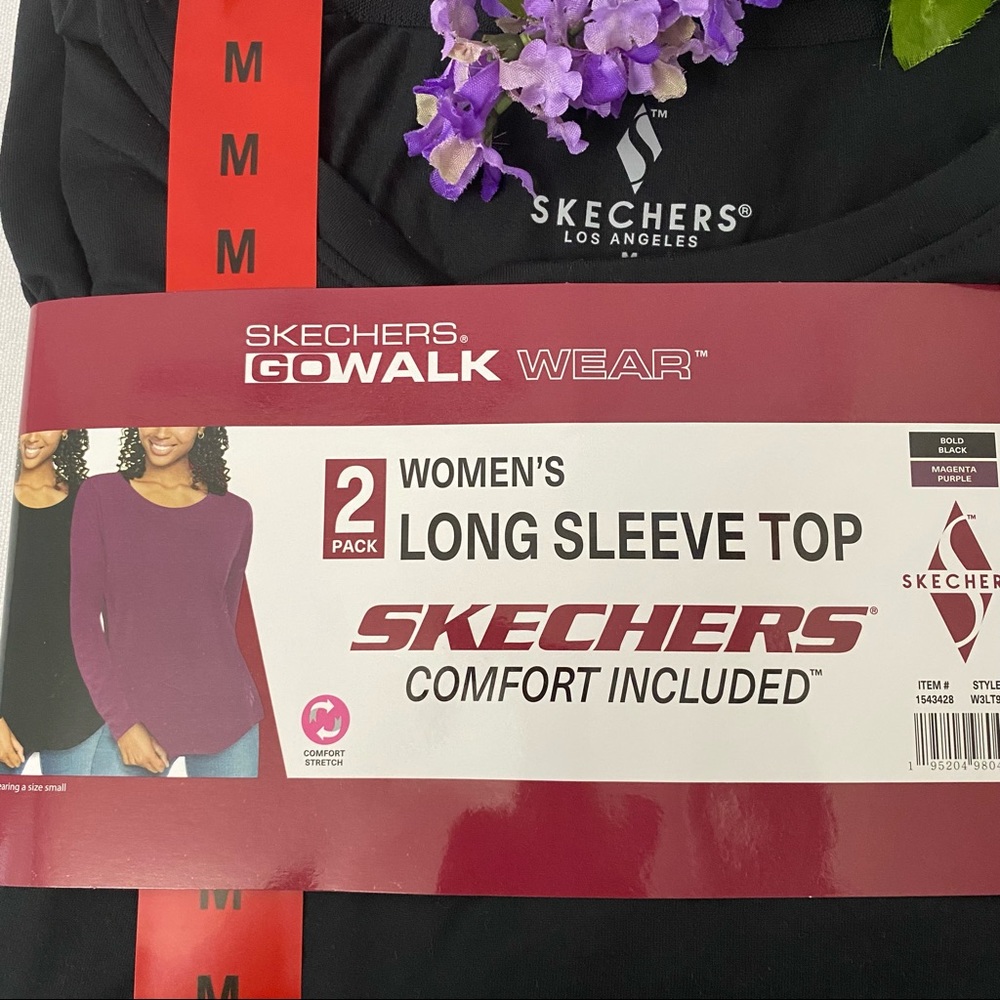 Skechers Women’s 2-Pack Active Long Sleeve Tee, NWT - Picture 3 of 9